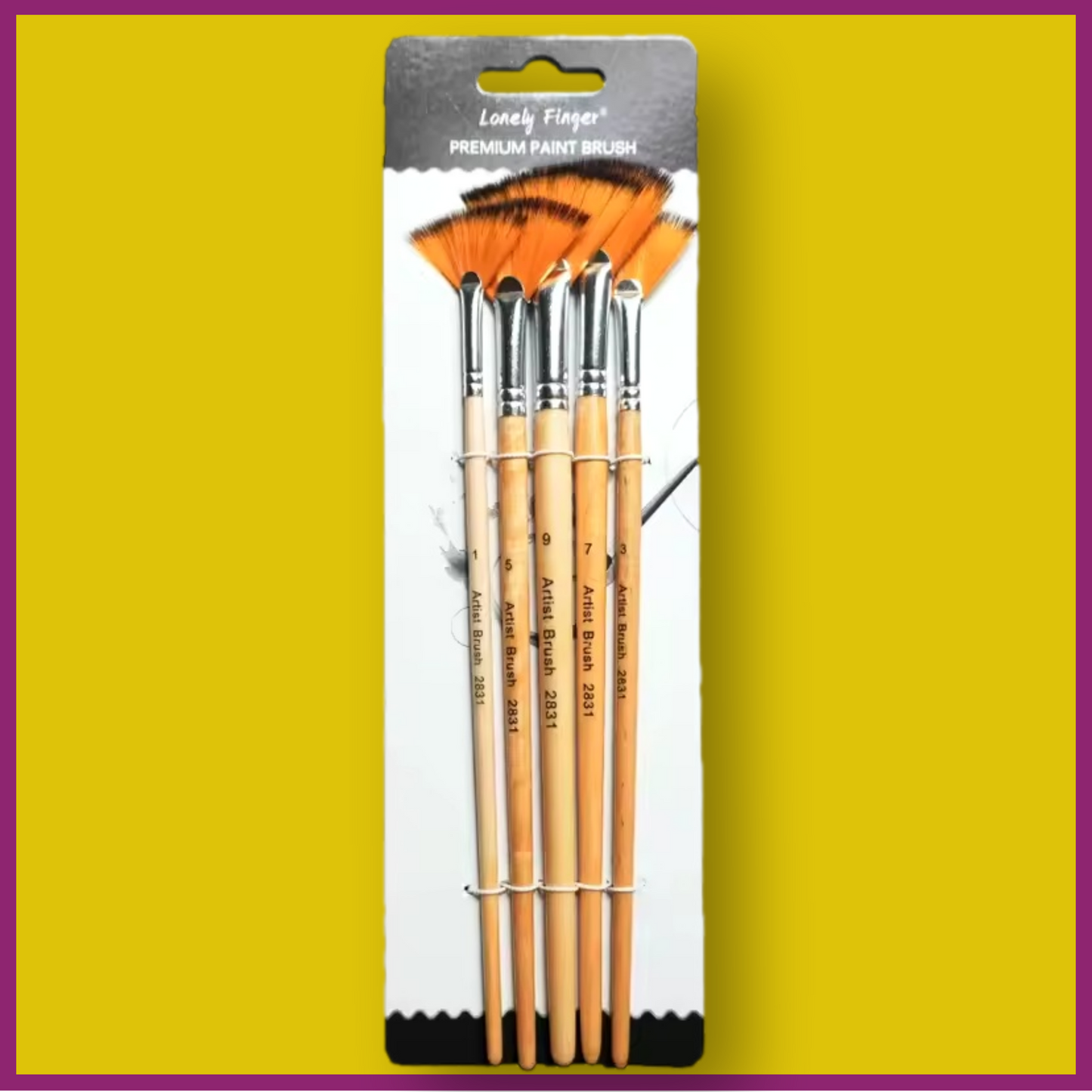 5PC LONELY FINGER FAN BRUSH SET