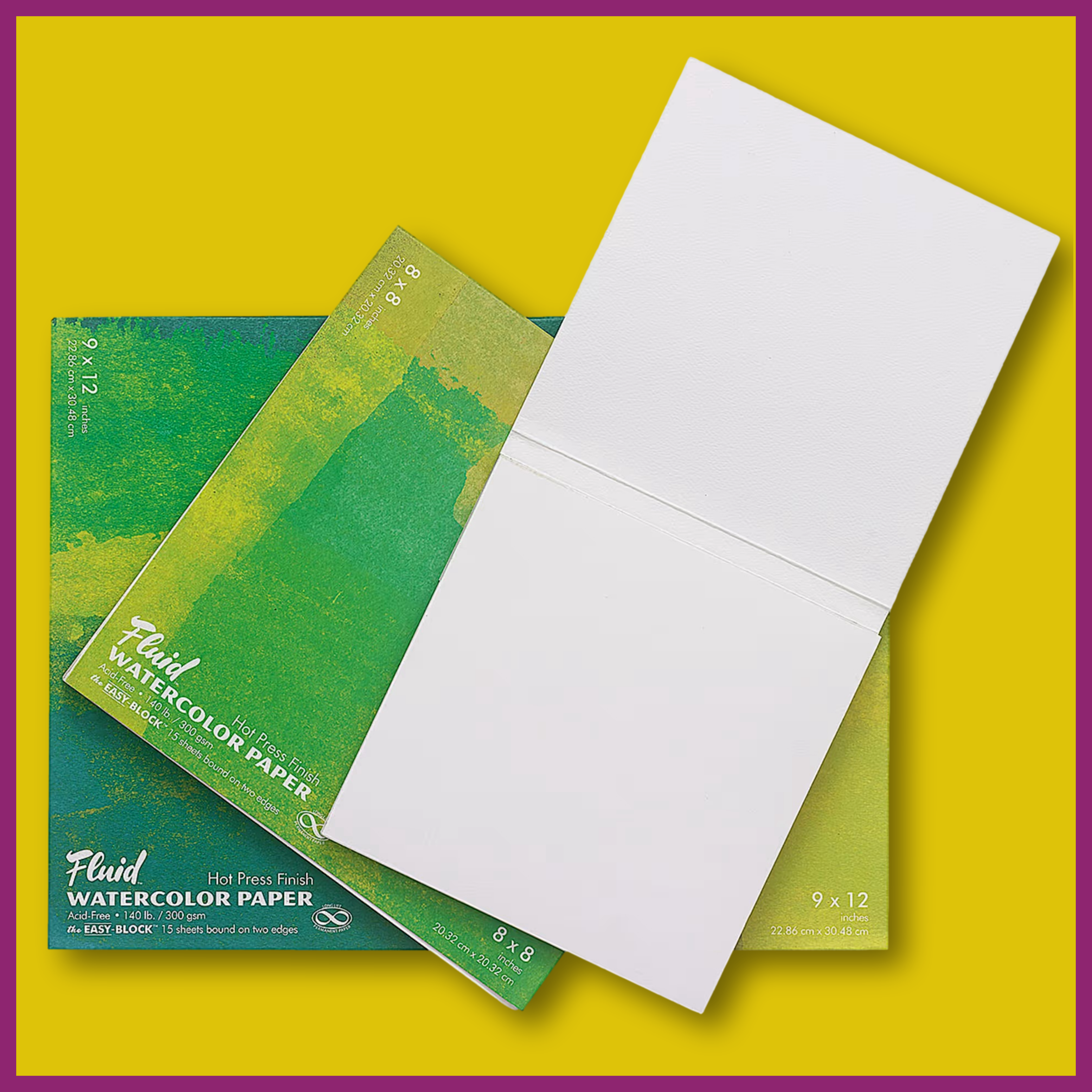 FLUID WATERCOLOR PAPER BLOCKS - HOT PRESS SMOOTH FINISH – The Painting ...