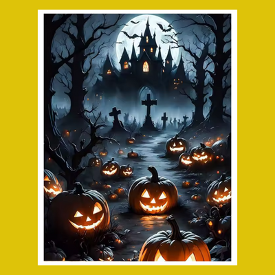 HALLOWEEN JACK-O-LANTERN PATH PAINT BY NUMBER