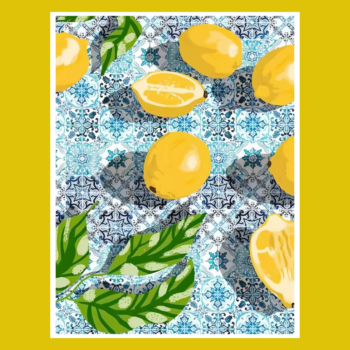 LEMONS ON THE COUNTER PAINT BY NUMBER