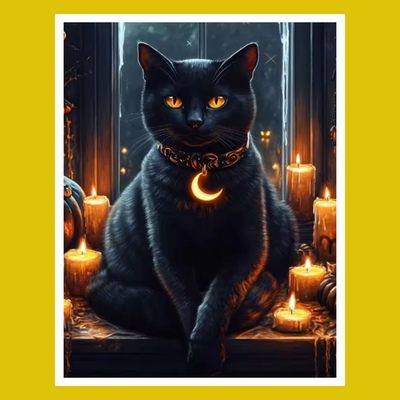 HALLOWEEN MOON GLOW PAINT BY NUMBER