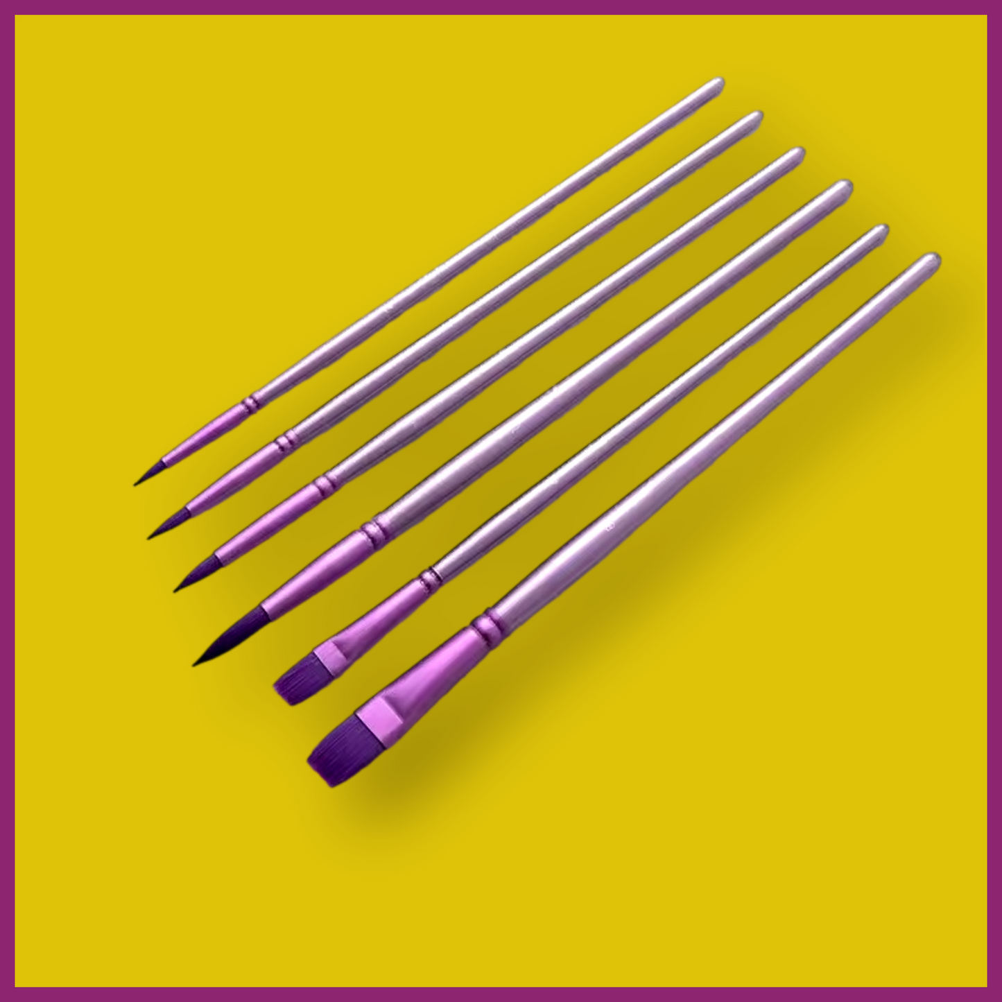 6PC SOFT NYLON WATERCOLOR BRUSH SET