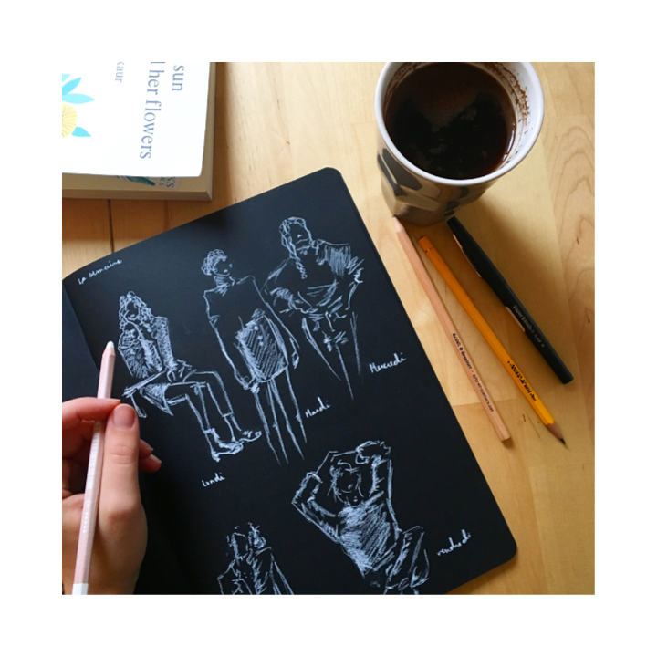 Crokbook Noir -Black Sketchbook - 6.75 x 8.75