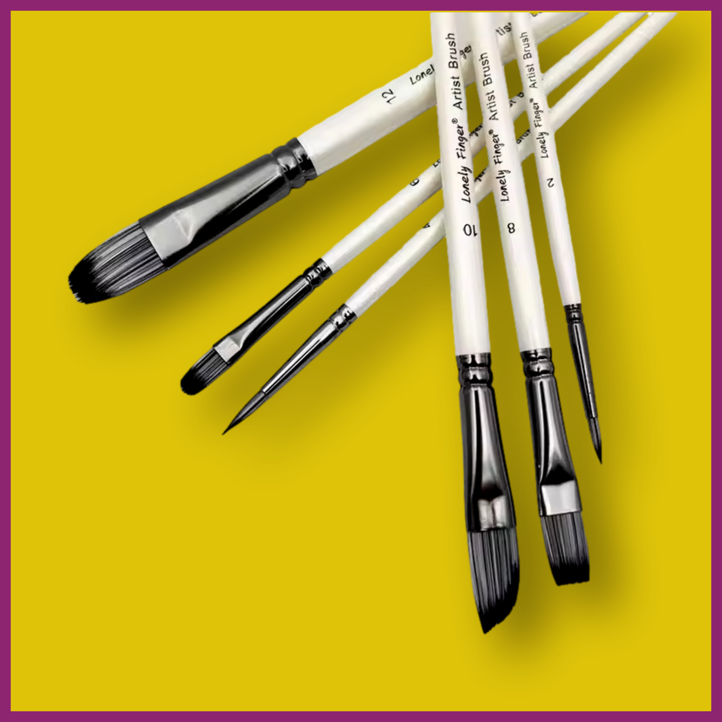 LONELY FINGER 6PC MIXED BRUSH SET - GRAY NYLON