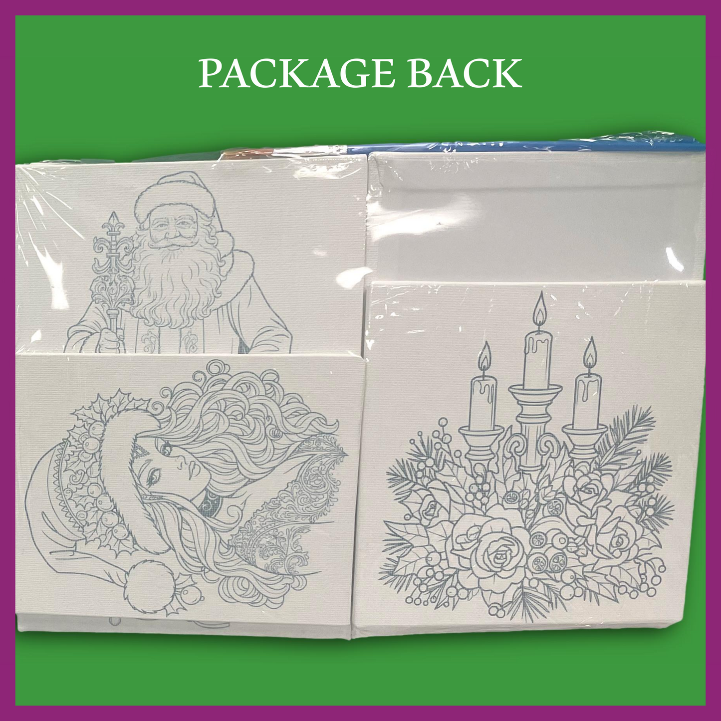CHRISTMAS 5 CANVAS PANEL PAINT SET