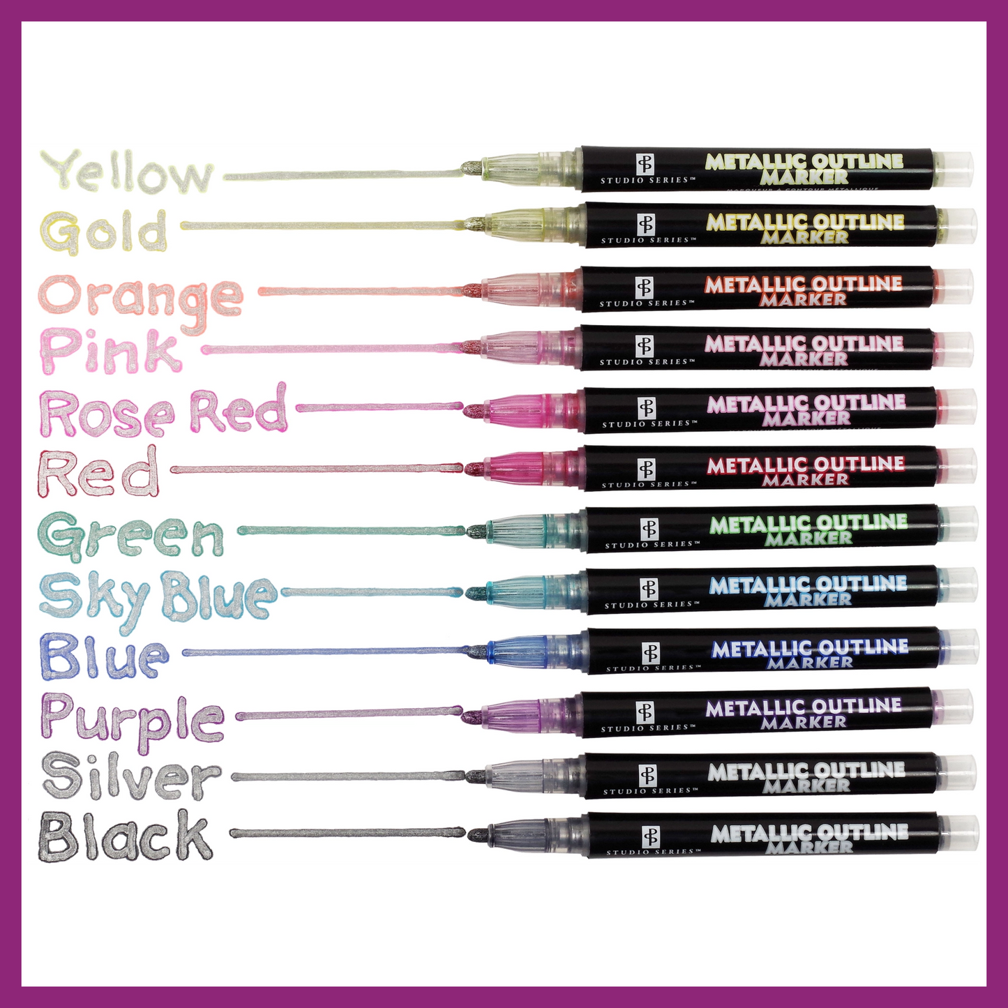STUDIO SERIES METALLIC OUTLINE MARKERS