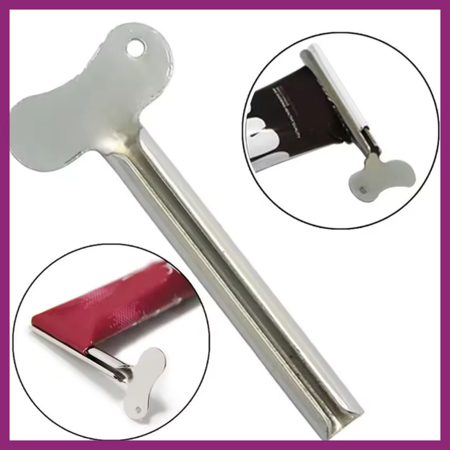 3 PK METAL KEY STAINLESS STEEL PAINT TUBE SQUEEZERS