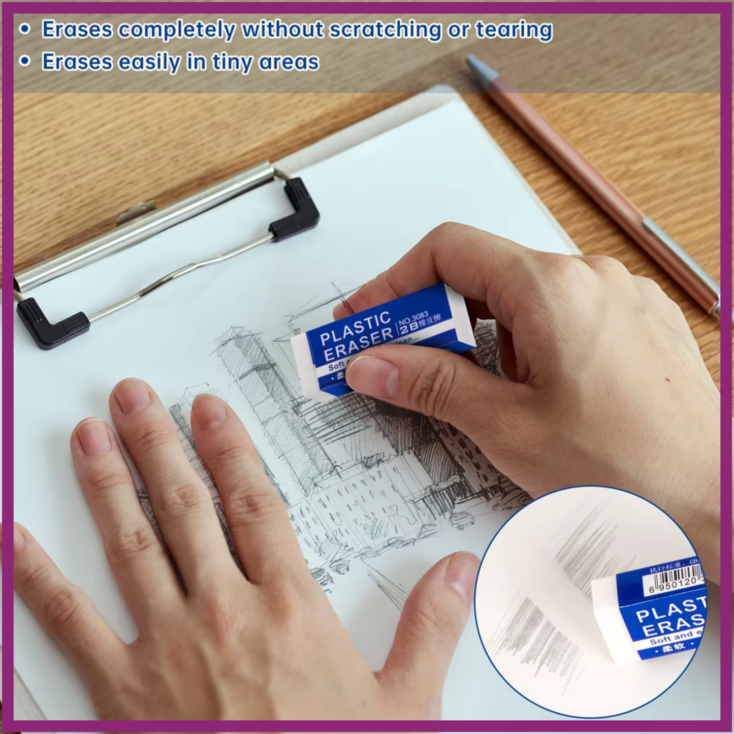 PLASTIC WHITE ERASER