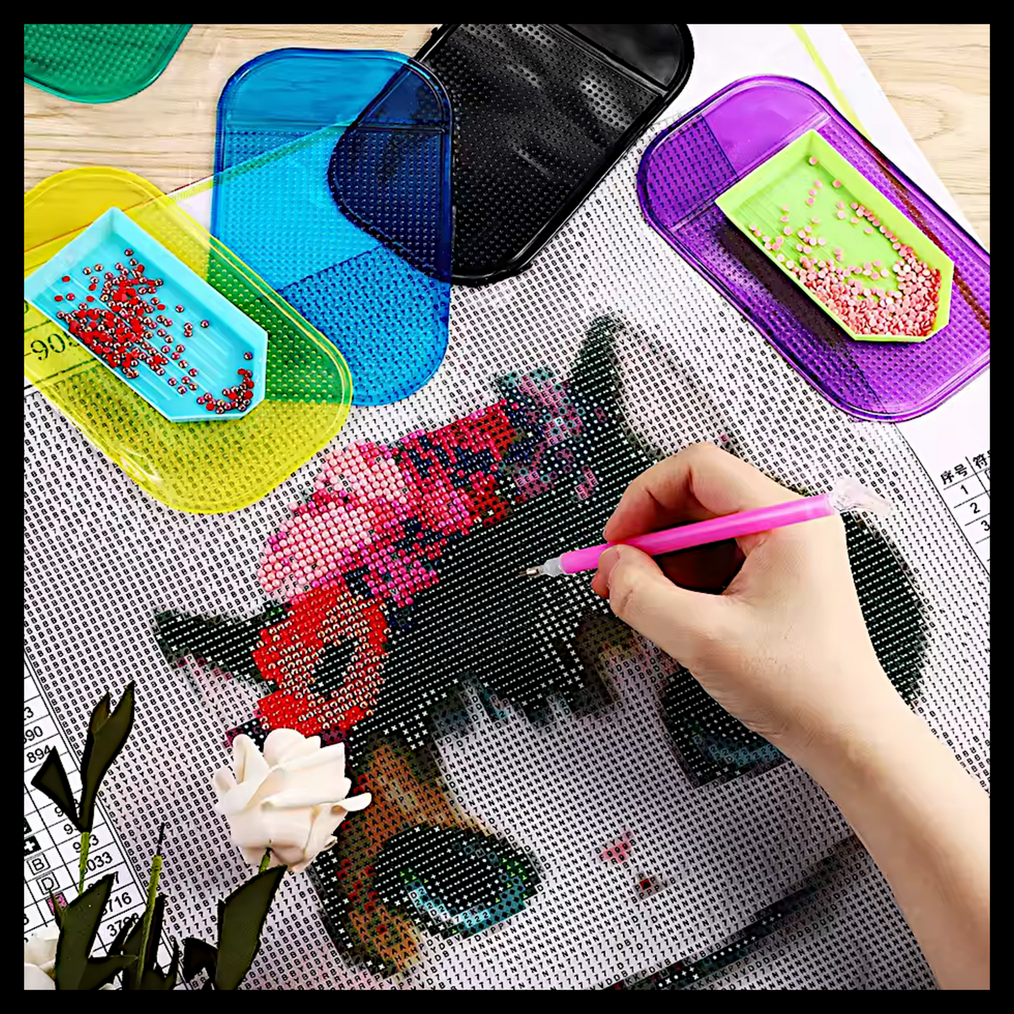 ANTI SLIP STICKY MAT FOR DIAMOND PAINTING DRILL TRAY