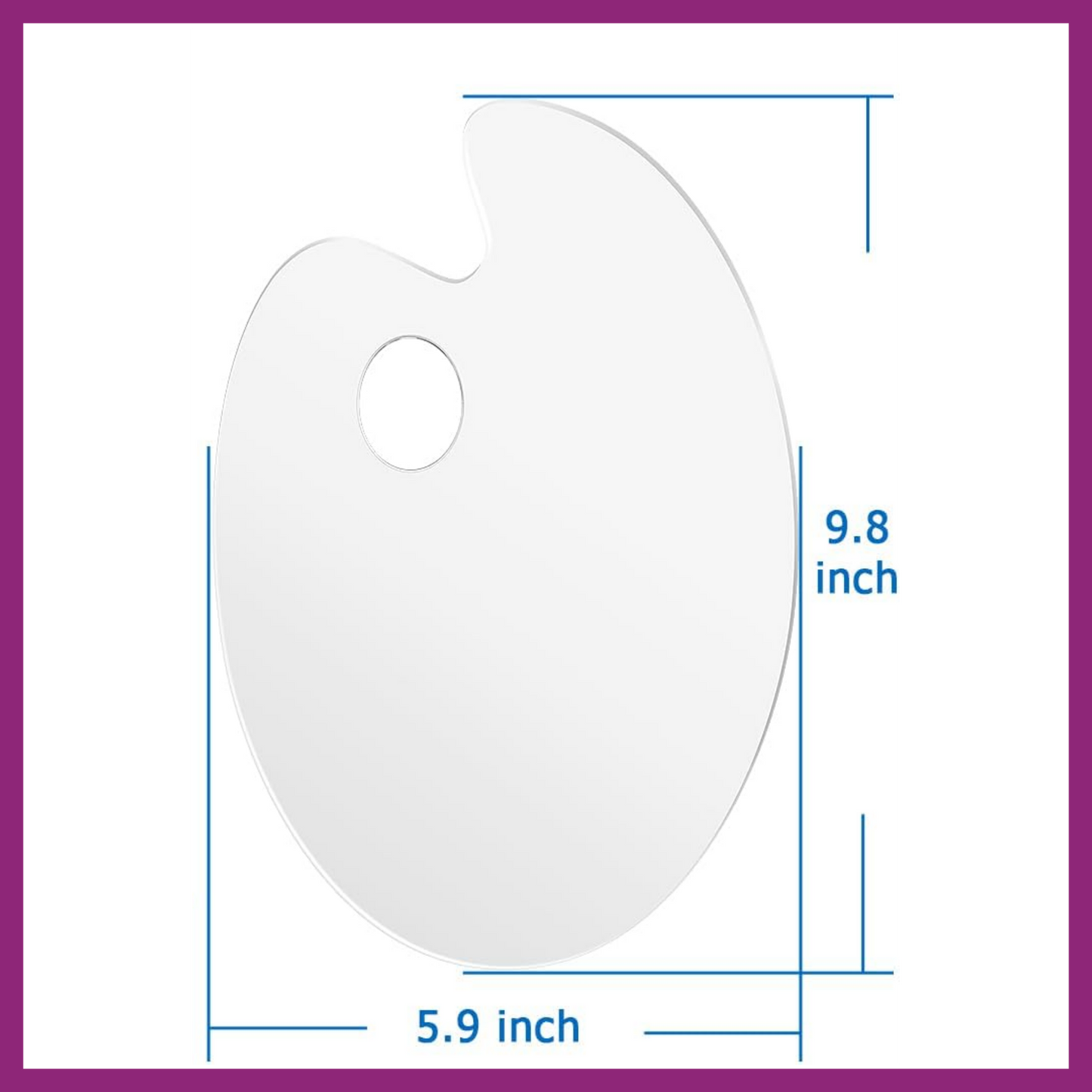 CLEAR EASY-CLEAN PAINTERS PALETTE: RECTANGLE OR CLASSIC SHAPE
