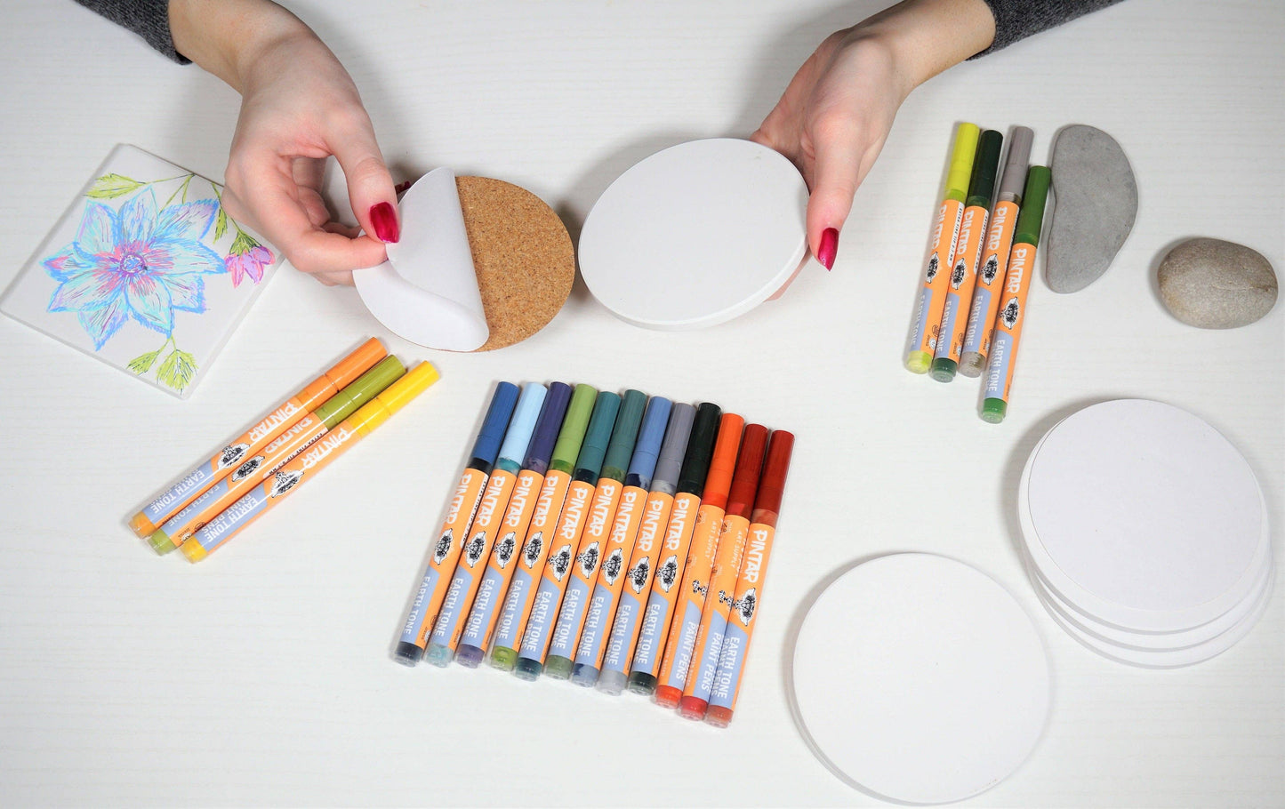 Pintar Earth Tone Acrylic Paint Pen Set - 0.7mm - 20PK