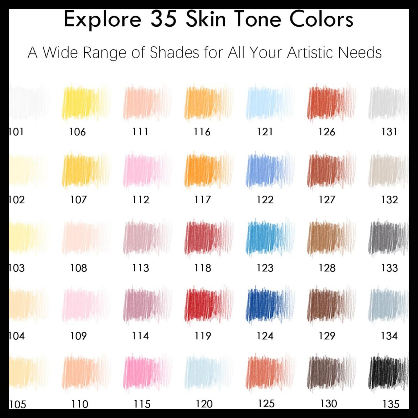 KALOUR SKIN TONES COLORED PENCIL SET OF 36