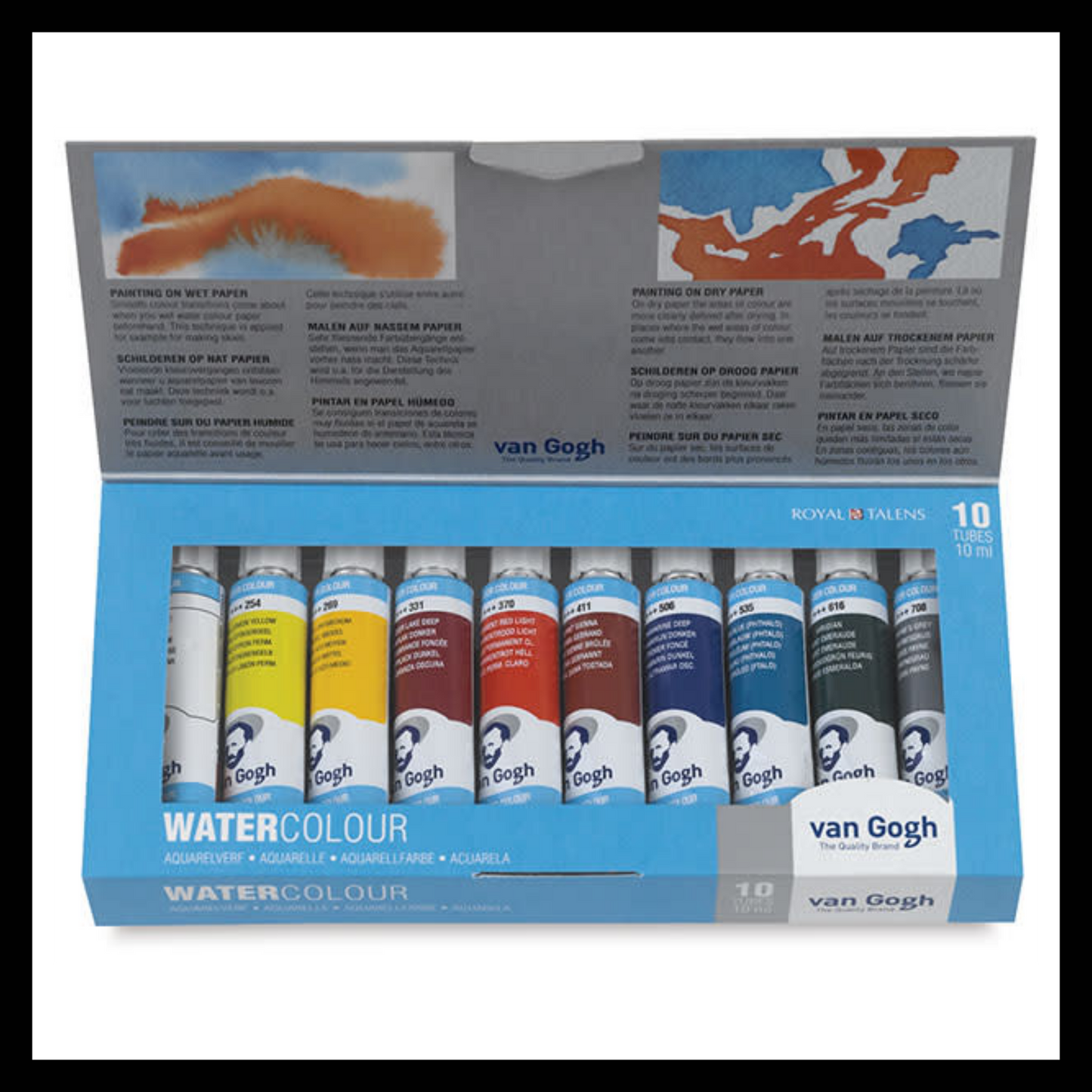 VAN GOGH SET OF 10 WATERCOLOUR TUBES - ASSORTED COLORS