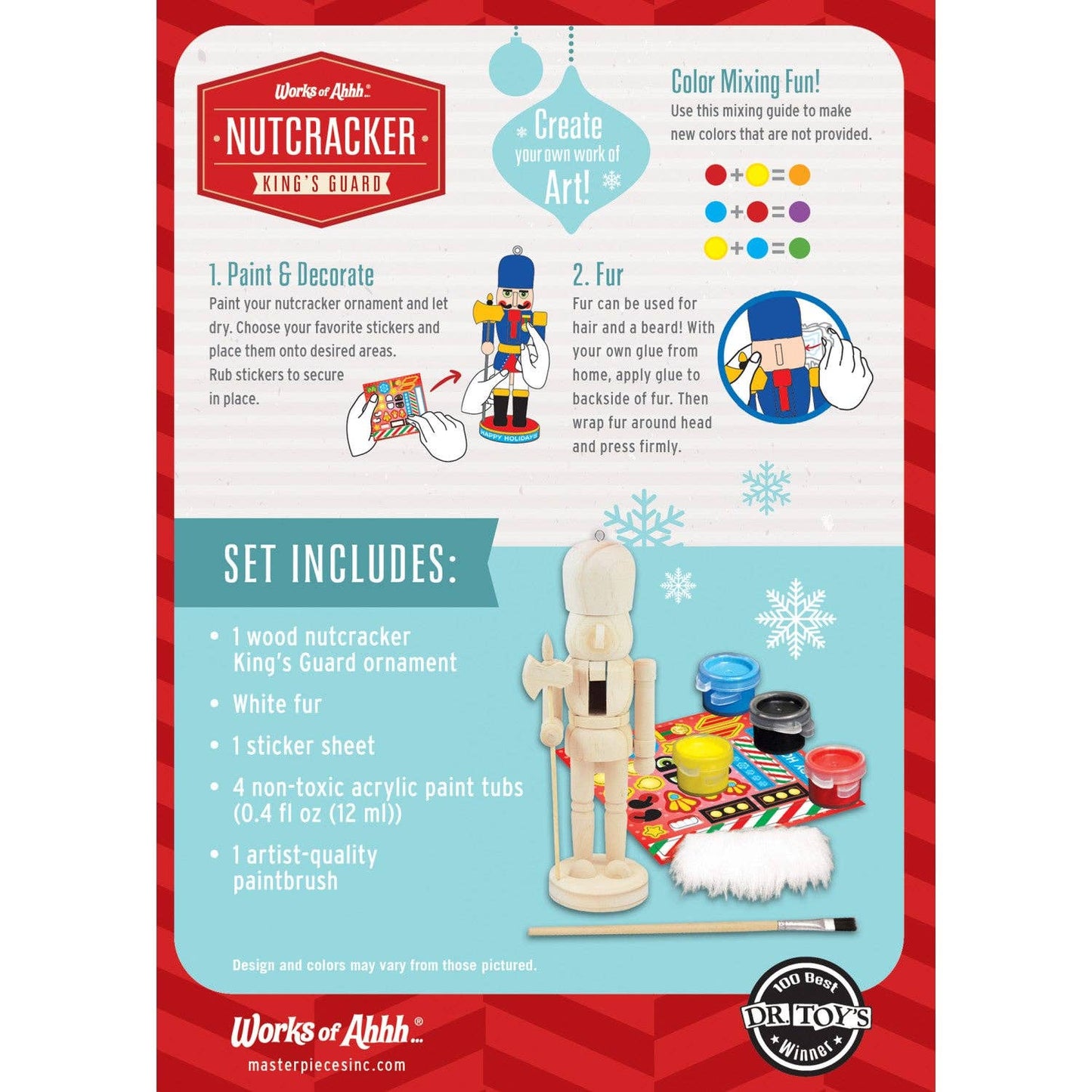 Nutcracker King's Guard Ornament Wood Paint Kit