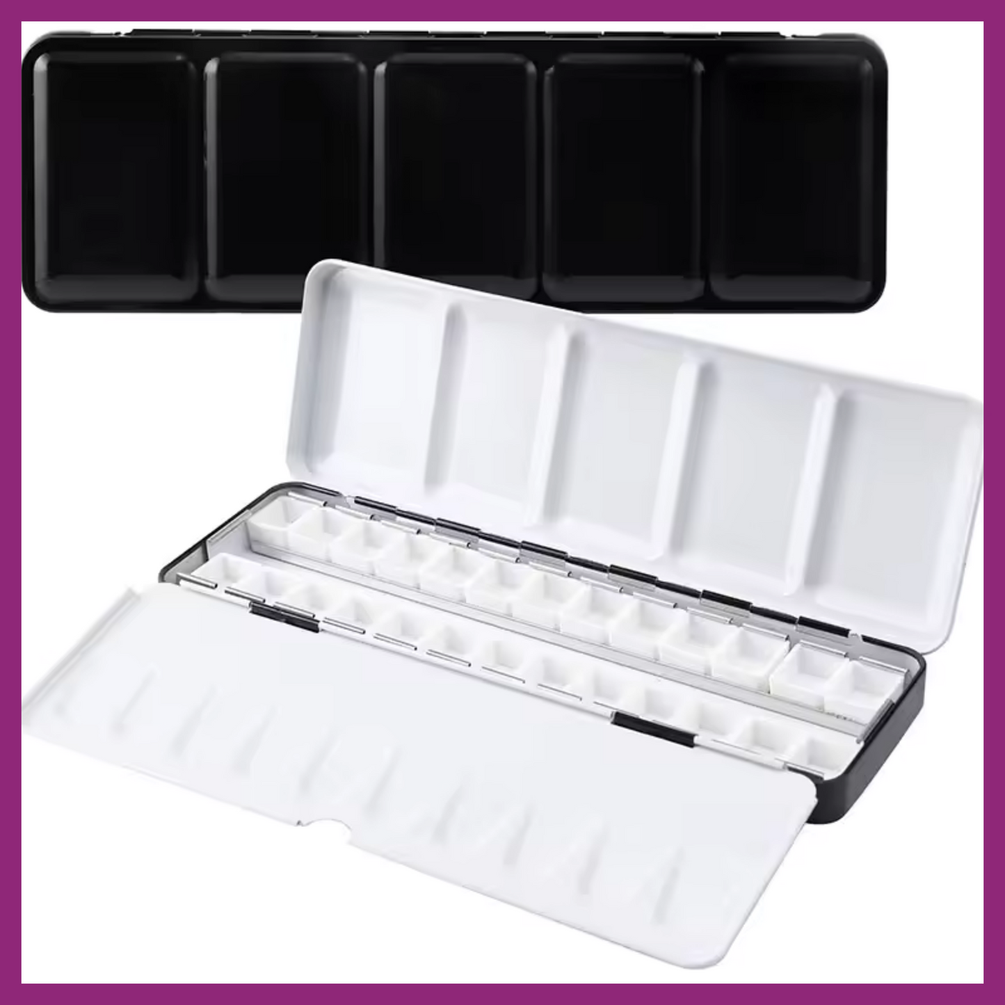 EMPTY METAL WATERCOLOR TIN PALETTES HALF PANS