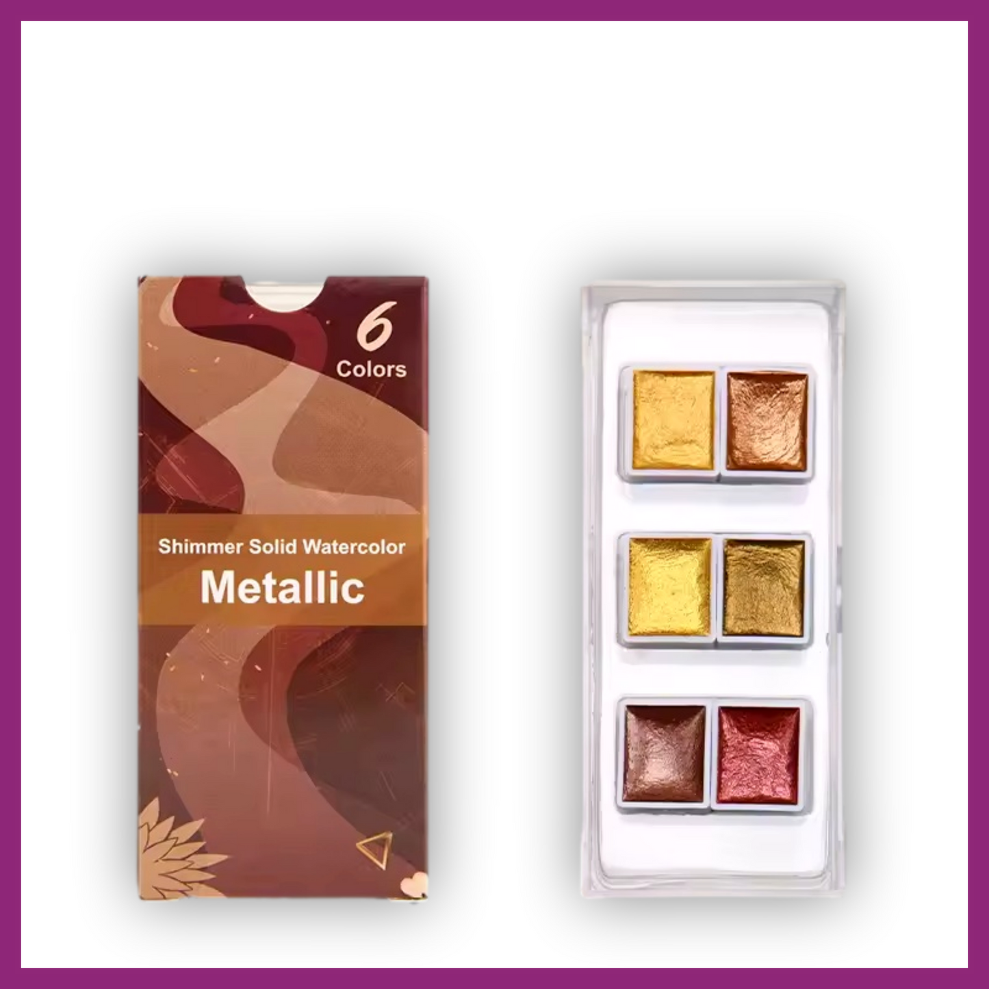 6 COLOR MINI WATERCOLOR PAINT PANS