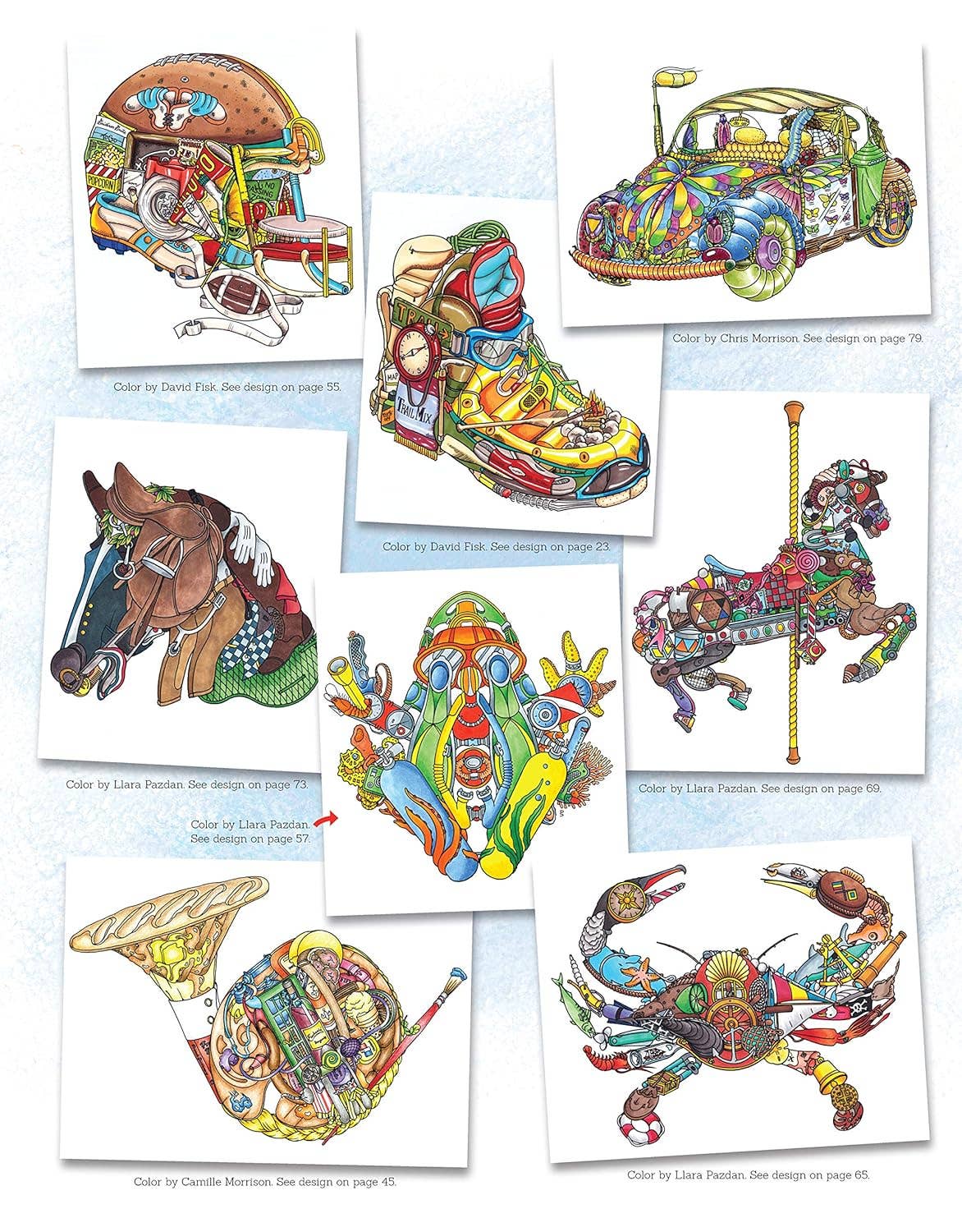 Quirky Collages to Color