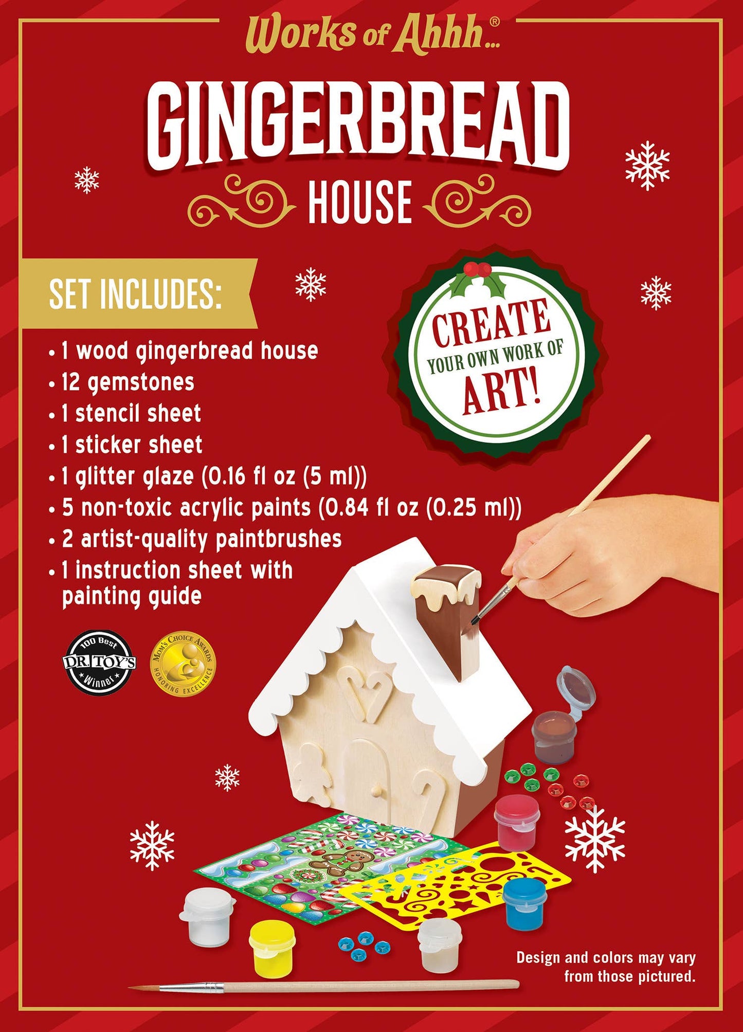 Gingerbread House Wood Paint Set