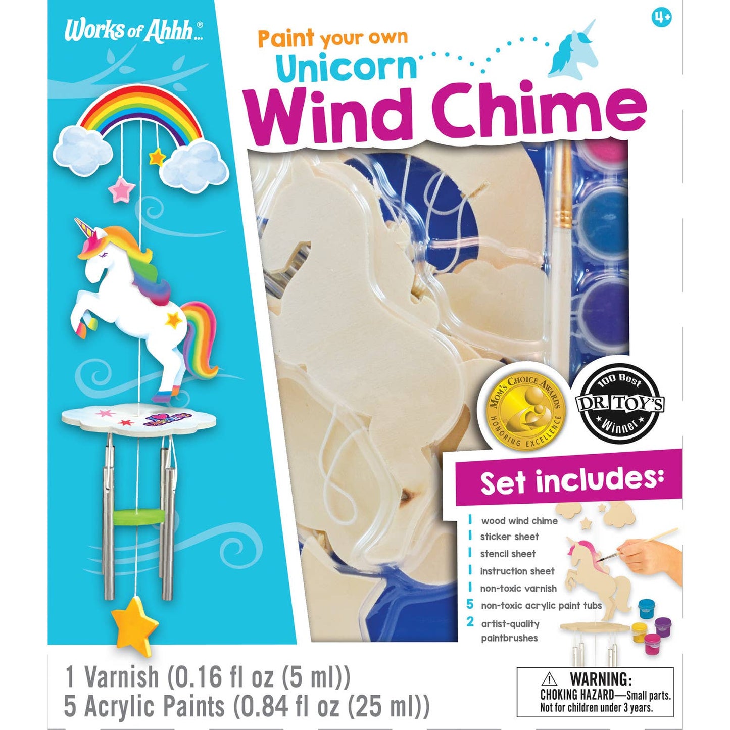 Unicorn Wind Chime Wood Paint Set