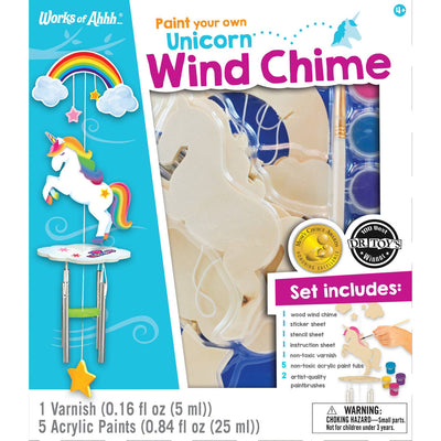 Unicorn Wind Chime Wood Paint Set
