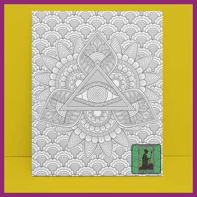 PREDRAWN CANVAS PANEL PAINTING KIT ZENTANGLE PATTERN EYE DESIGN 1