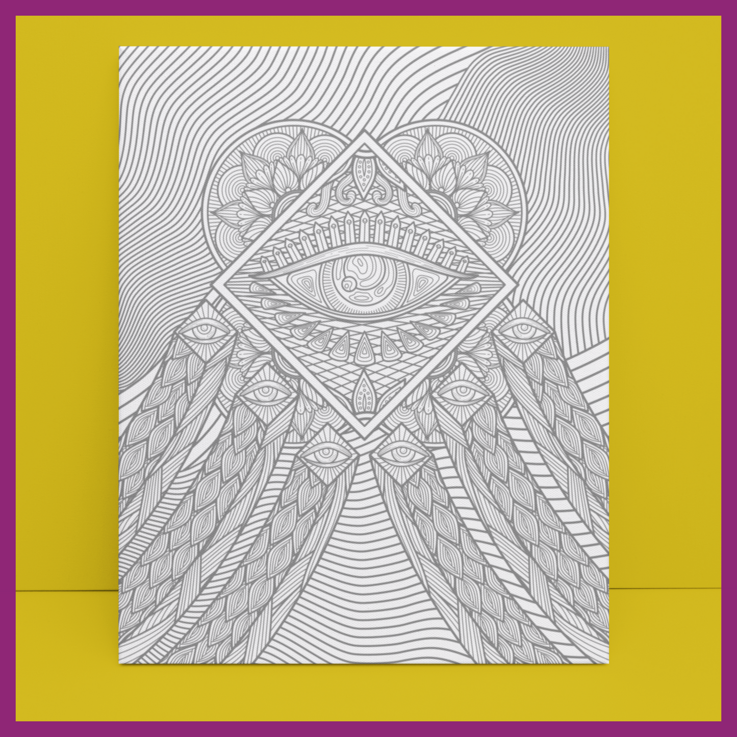 3RD EYE PREDRAWN CANVAS PANEL (DESIGN4)