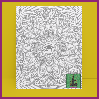 PREDRAWN CANVAS PANEL PAINT KIT EYE OF HORUS (DESIGN8)