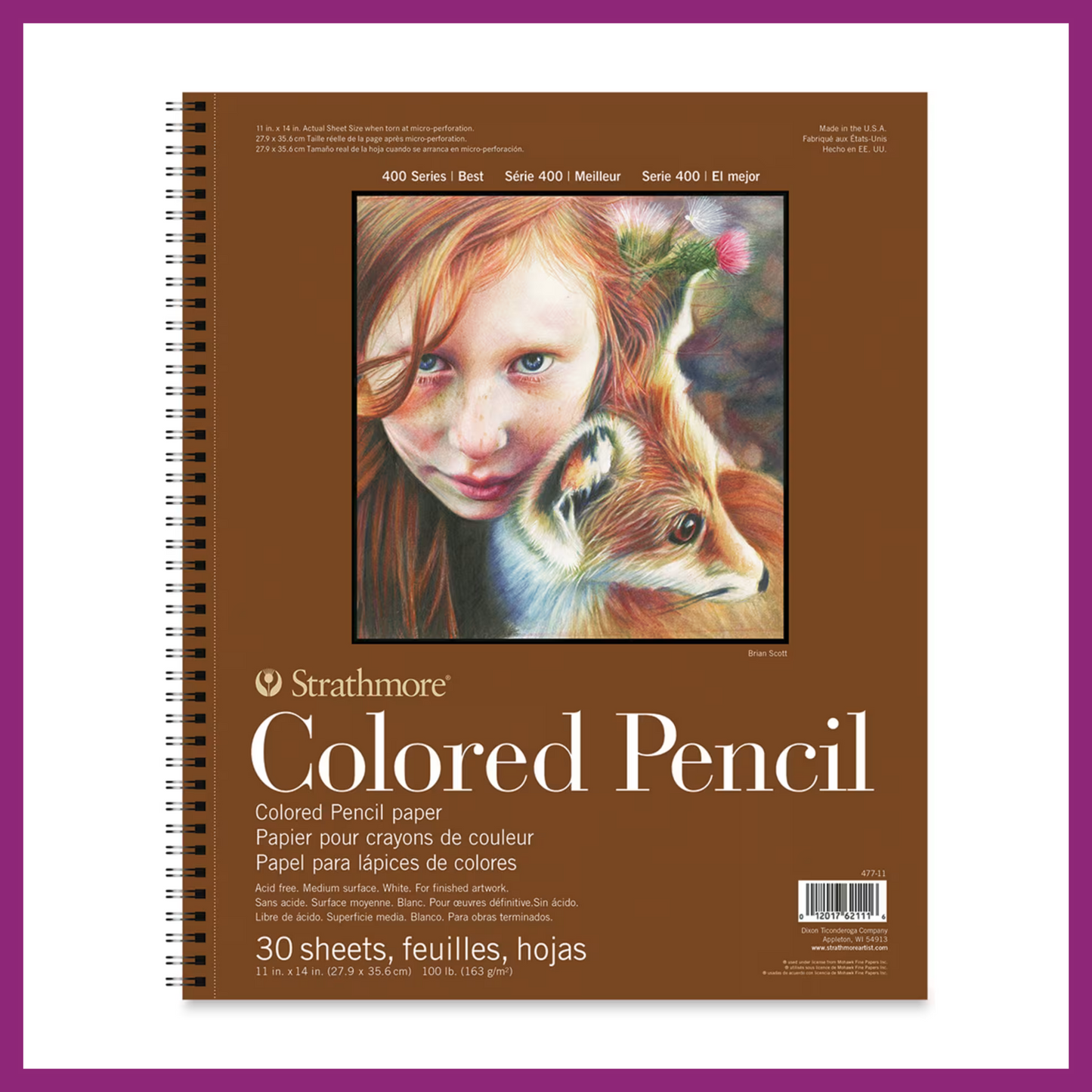 STRATHMORE COLORED PENCIL PAD