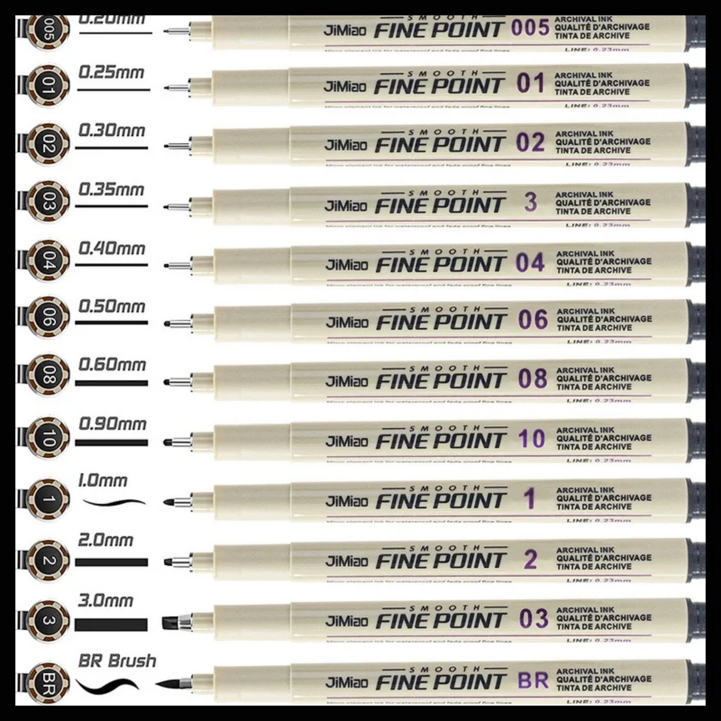 FINE POINT PEN SETS - 6,9, OR 12