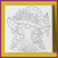 GNOME WITH BABY COW PREDRAWN CANVAS PANEL