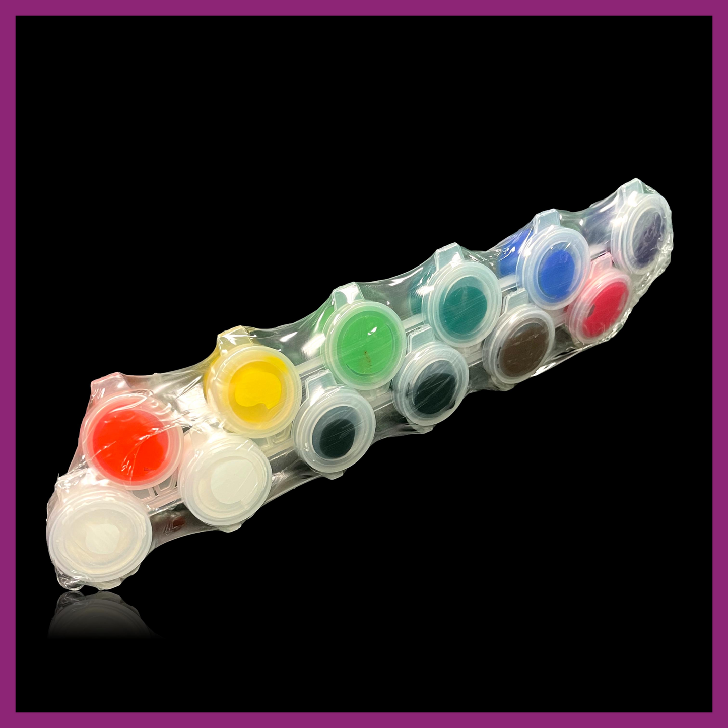 12 SET OF 3ML ACRYLIC PAINT POTS MINI - ASSORTED COLOR SETS