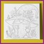 GNOME WITH BABY CHEETAH PREDRAWN CANVAS PANEL