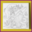 GNOME WITH BABY BEAR PREDRAWN CANVAS PANEL