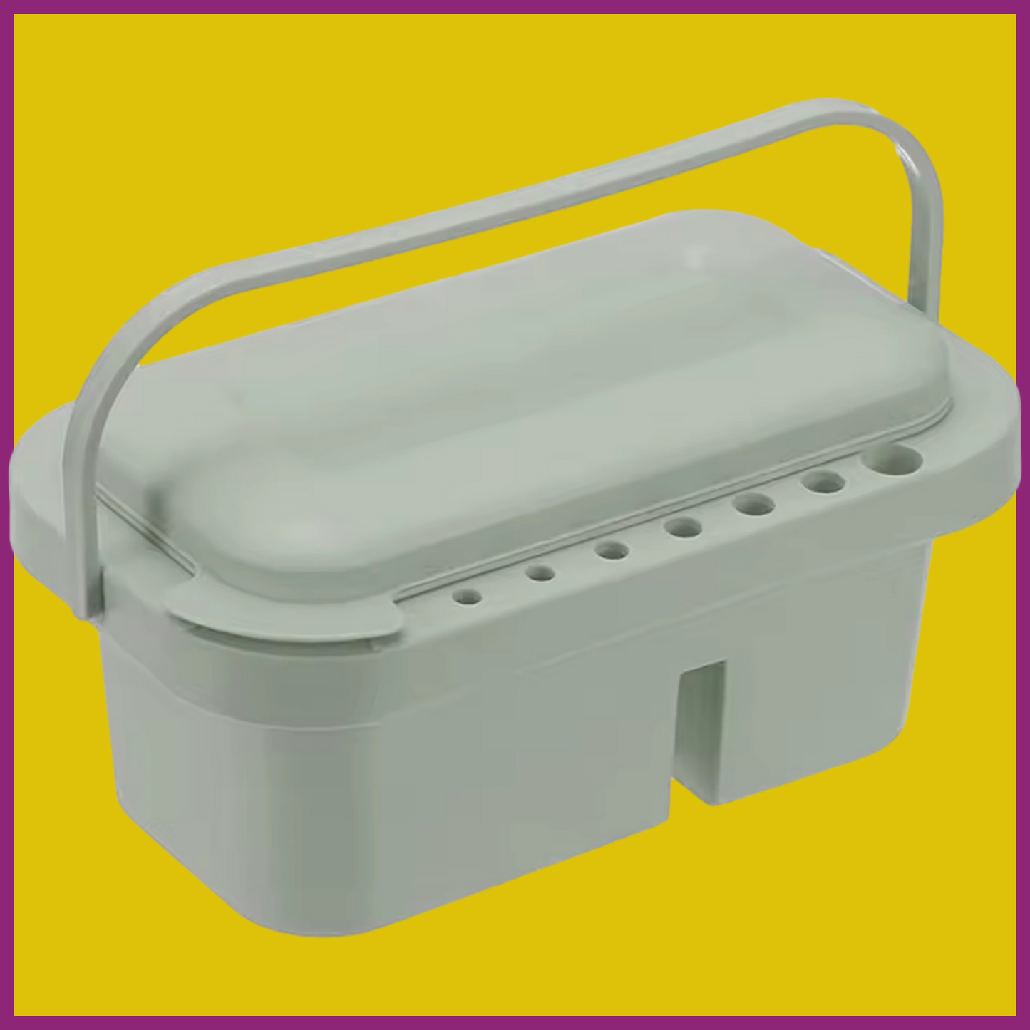 PORTABLE PAINT BRUSH WASHER WITH LID PALETTE HANDLE