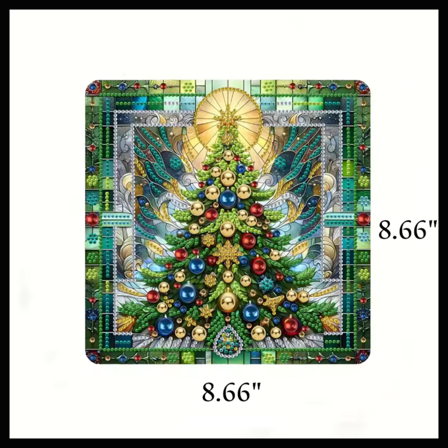 CHRISTMAS TREE ACRYLIC HANGER DIAMOND PAINTING KIT