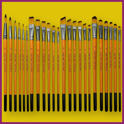 LONELY FINGER 6PC NYLON BRUSH SETS - 6 SIZES PER BRUSH TYPE