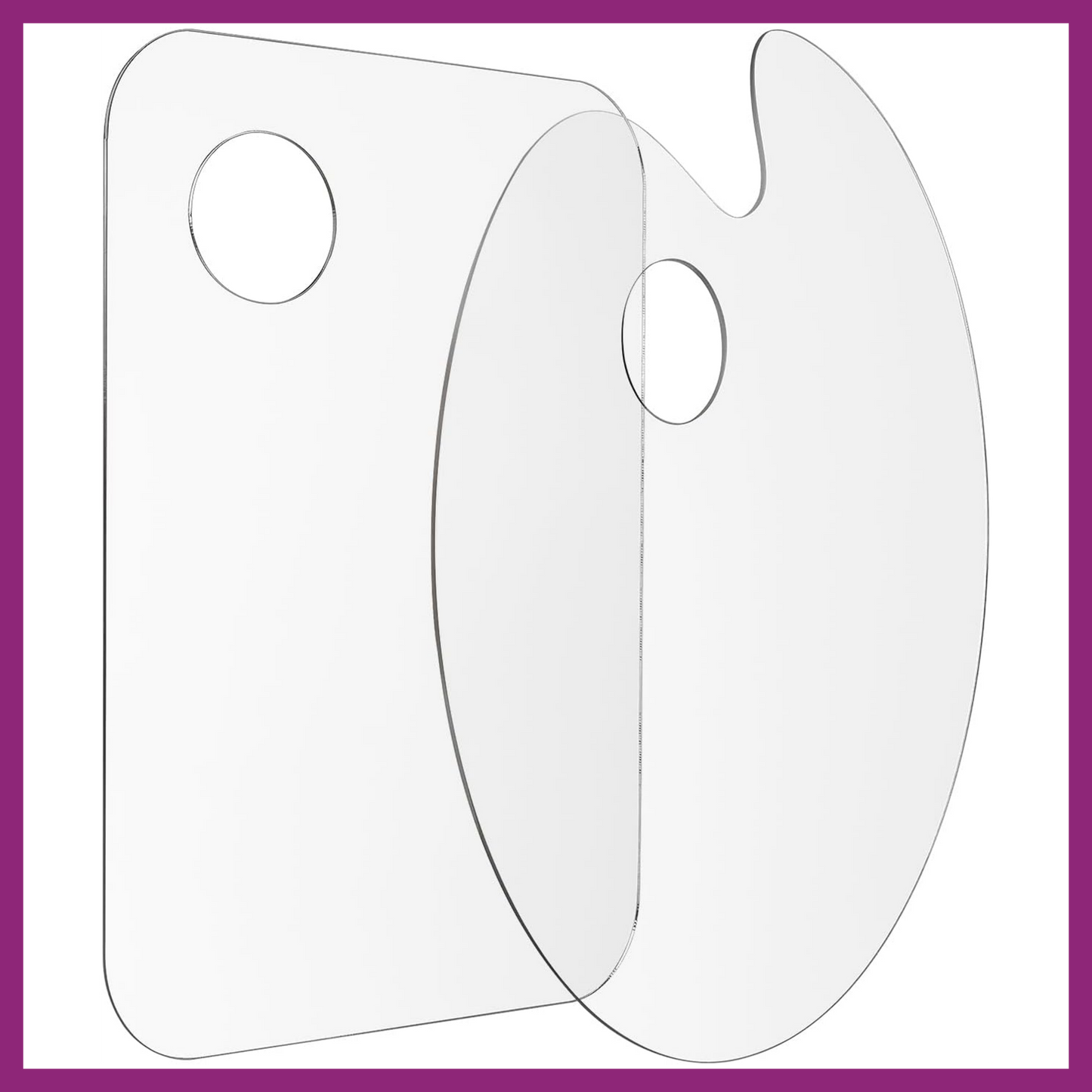 CLEAR EASY-CLEAN PAINTERS PALETTE: RECTANGLE OR CLASSIC SHAPE