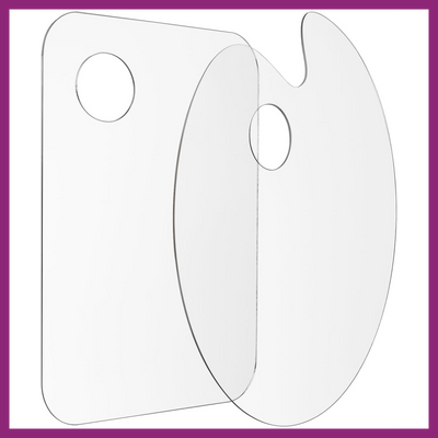CLEAR EASY-CLEAN PAINTERS PALETTE: RECTANGLE OR CLASSIC SHAPE