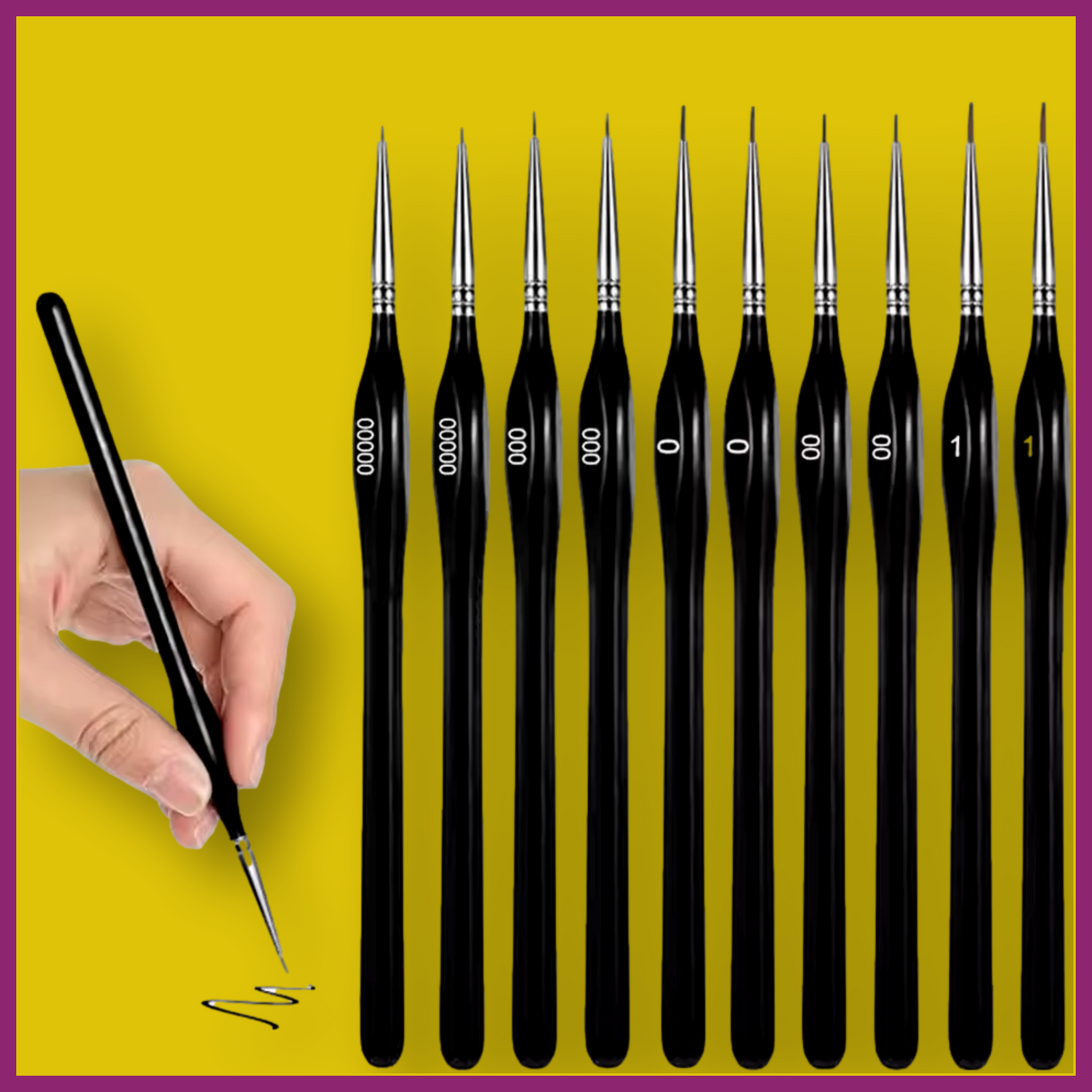 DETAIL PAINT BRUSHES - SET OF 10