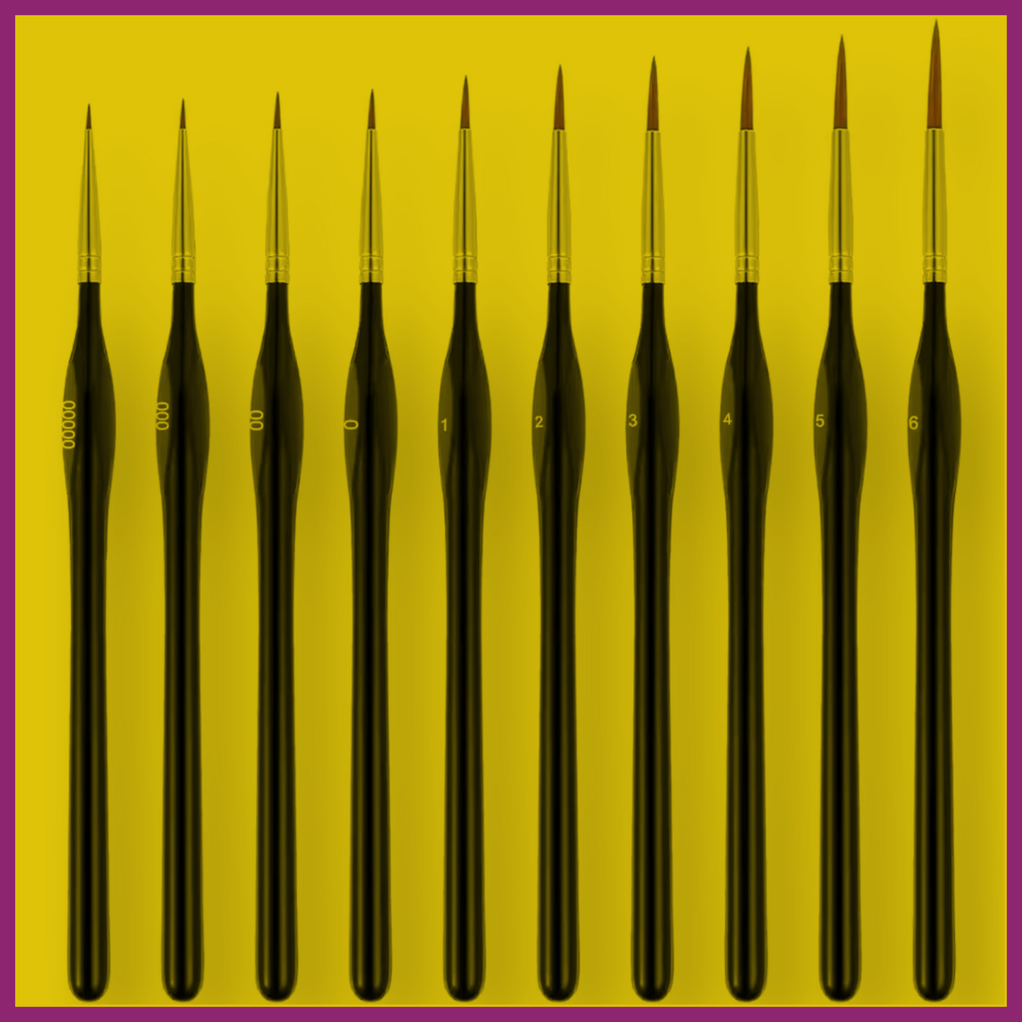 DETAIL PAINT BRUSHES - SET OF 10