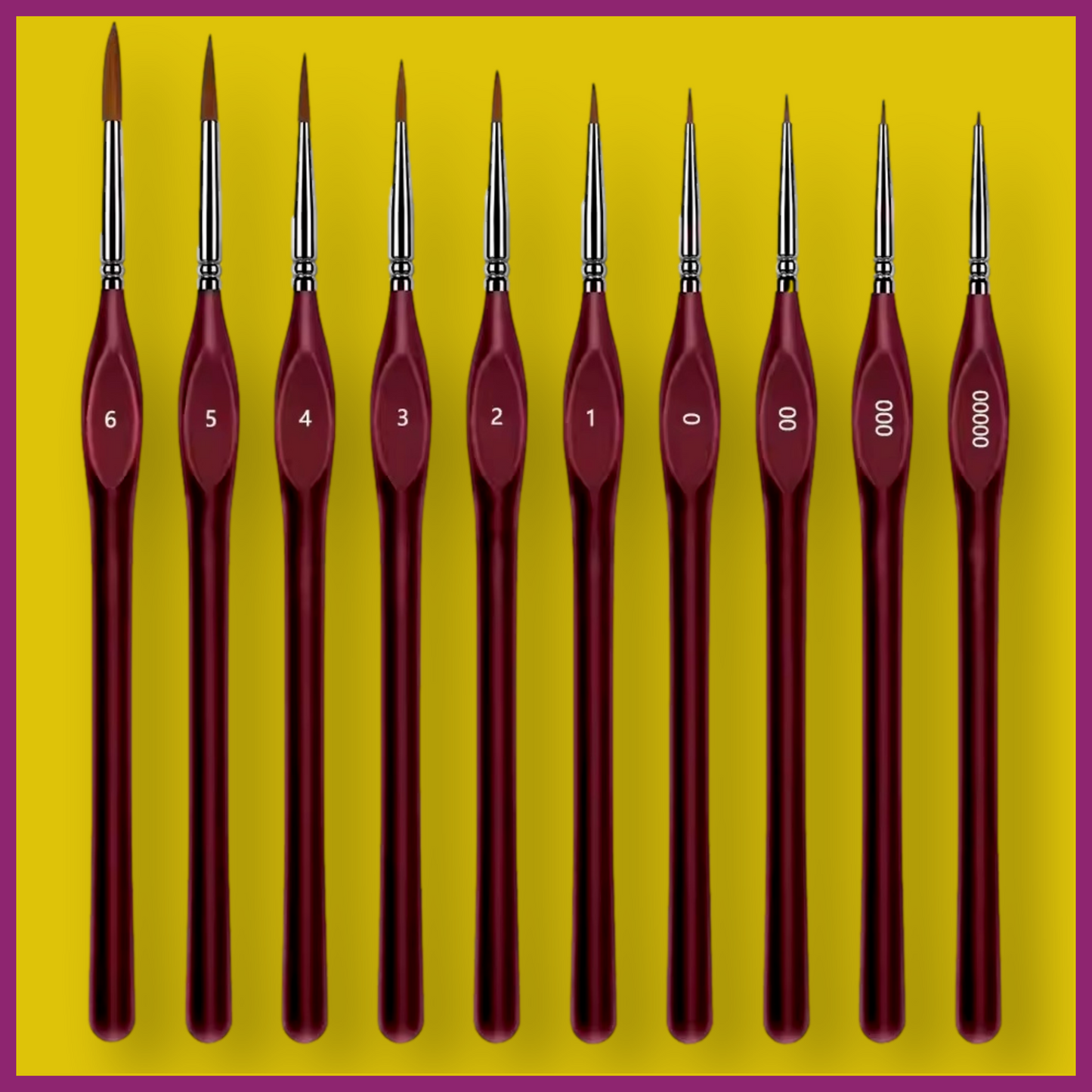 DETAIL PAINT BRUSHES - SET OF 10