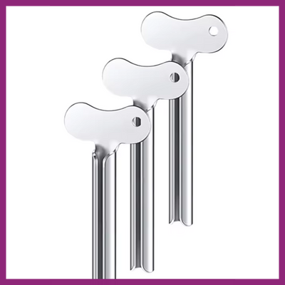 3 PK METAL KEY STAINLESS STEEL PAINT TUBE SQUEEZERS