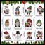 CHRISTMAS GNOMES MIX KEYCHAINS DIAMOND PAINTING KIT - 12 SET
