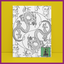 PREDRAWN CANVAS PANEL PAINT KIT - CHINESE YIN YANG DRAGONS BAMBOO PATTERN