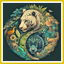 A paint-by-number kit image featuring a yin yang design with a tiger in each half surrounded by floral elements.