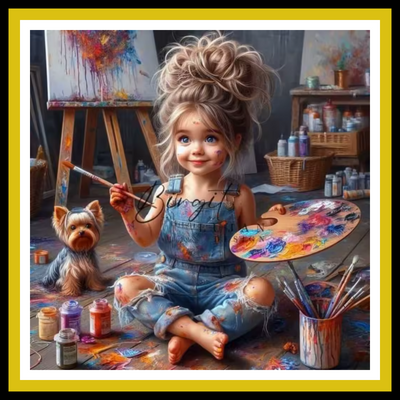 LITTLE ARTISTS GIRL PAINT BY NUMBER KIT