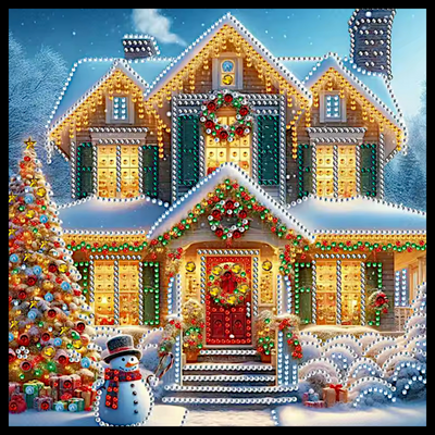 CHRISTMAS HOUSE DIAMOND PAINTING KIT