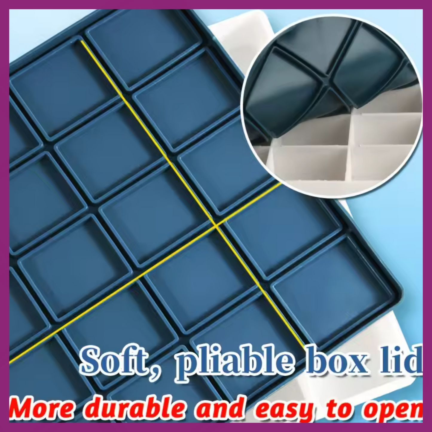 PLASTIC WELLED PALETTE BOX WITH SOFT LID
