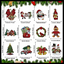 CHRISTMAS MIX WITH BELLS KEYCHAINS DIAMOND PAINTING KIT - 12 SET