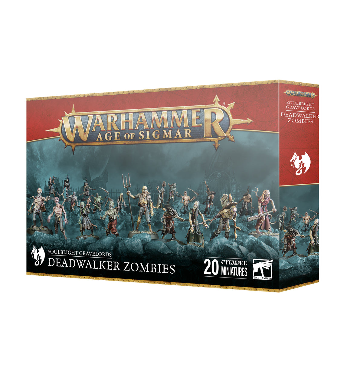 WARHAMMER AGE OF SIGMAR: SOULBLIGHT GRAVELORDS DEADWALKER ZOMBIES 20 MINIATURES/FIGURINES